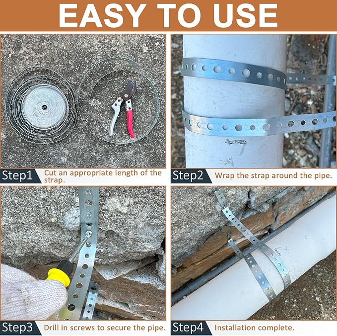 Galvanized Punched Strapping Roll &ndash; Metal Strap Tie for Wood Frame Bracing, Building Connectors &amp; Construction Hardware 0