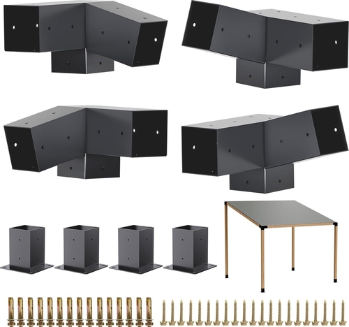 Latest company news about 15 ° 경사 지붕 브래킷 75 ° Pergola 코너 브래킷 4x4 ''목재 빔 목재 안뜰 창고