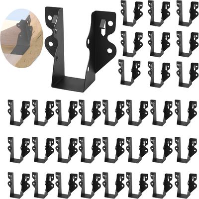 2x4 조스트 핸더 허리케인 라프터용 타이 브래킷 블랙 파우더 코팅 조스트 브래킷 천장 조스트 및 바닥 데크용 조스트 브래킷